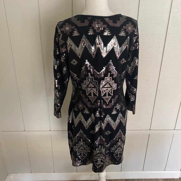 EXPRESS Aztek Style Dress in Black - Picture 5 of 7